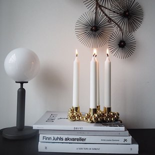 Gejst Molekyl Kaarsenhouder - messing - 1 Kaars