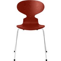 Fritz Hansen Ant Stoel - venetian red - verchroomd