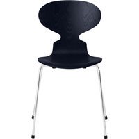 Fritz Hansen Ant Stoel - midnightblue - verchroomd