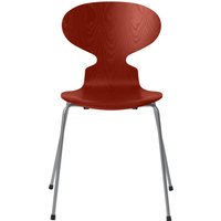 Fritz Hansen Ant Stoel - venetian red - zilvergrijs