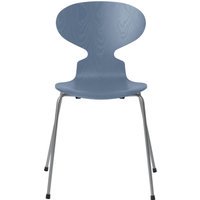 Fritz Hansen Ant Stoel - dusk blue - zilvergrijs