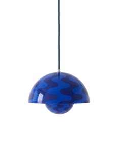 &Tradition Flowerpot VP7 Hanglamp - cobalt blue & twilight blue pattern