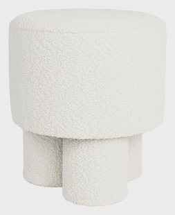 ZILT Kruk 'Lonetta' Bouclé, kleur Wit