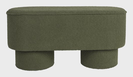 ZILT Bankje 'Lonetta' Bouclé, kleur Groen