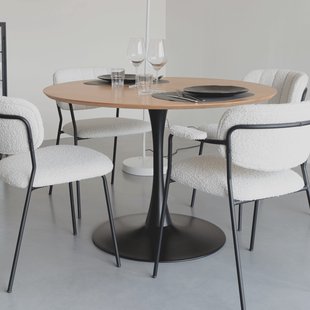 ZILT Ronde Eettafel 'Shandi' 110cm, kleur Naturel