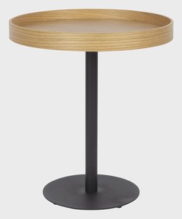 ZILT Ronde Bijzettafel 'Andreanna' 40cm, kleur Eiken