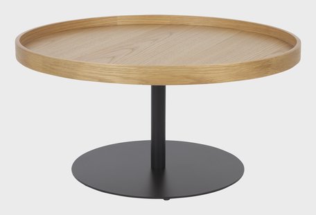 ZILT Ronde Salontafel 'Andreanna' 70cm, kleur Eiken