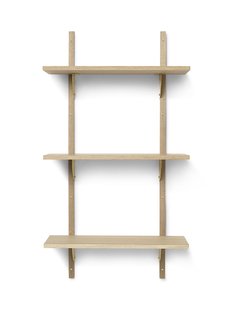 Ferm Living Sector Wandrek - smal - 3 Wandplanken - Messing - eiken