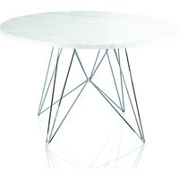 Magis XZ3 tafel - Carrara-marmer wit - verchroomd - rond
