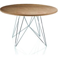 Magis XZ3 tafel - Amerikaans notenhout - verchroomd - rond