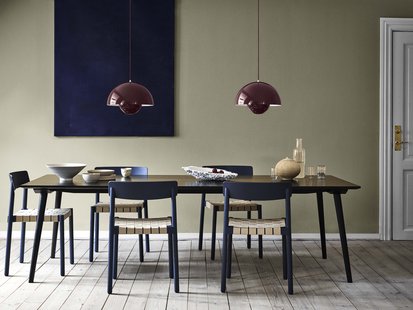 &Tradition In Between Tafel rechthoekig - eiken, zwart gelakt - 250 x 100 cm