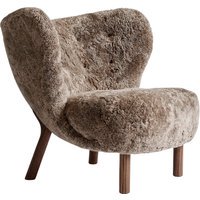 &Tradition Kleine Petra VB1 fauteuil - sheepskin sahara - oiled walnut