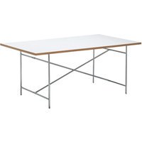 Richard Lampert Eiermann 2 Eettafel - melamine wit/eiken rand - verchroomd - 200 x 90 cm