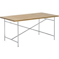 Richard Lampert Eiermann 2 Eettafel - eiken - verchroomd - 160 x 83 cm