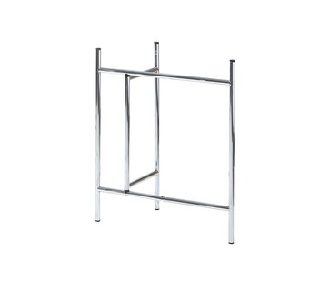 Richard Lampert Eiermann 3 Inklapbare schragen met blad - Linoleum nero 4023/eiken rand - verchroomd