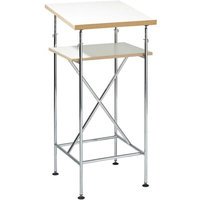 Richard Lampert Milla 500 Stabureau - melamine wit/eiken rand - verchroomd