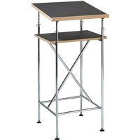 Richard Lampert Milla 500 Stabureau - Linoleum nero 4023/eiken rand - verchroomd