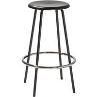 Richard Lampert Big Tom barkruk - eiken zwart - verchroomd