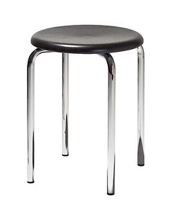 Richard Lampert Tom stapelkruk - eiken zwart - verchroomd