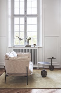 &Tradition Lato Bijzettafel - Warm Black & Emparador Marble - ovaal 40 x 50 cm