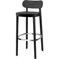 Thonet 118 MH / MHT Barkruk - Beuken zwart gebeitst - H 94 cm