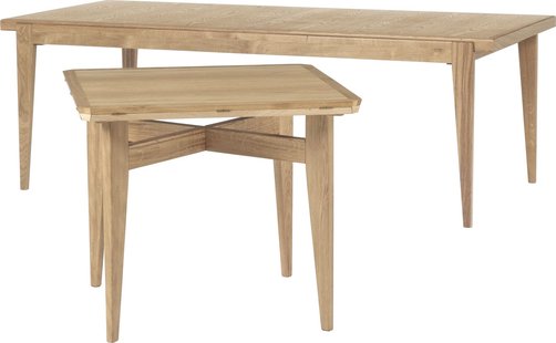 Gubi S-Table Eettafel verlengbaar - eiken mat gelakt