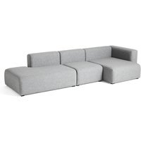 HAY Mags 3-zitsbank Right End Combination 4 - Kvadrat Hallingdal 130 - grijs gevlekt