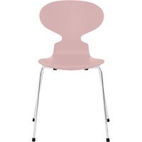 Fritz Hansen Ant Stoel - gelakt - pale rose - verchroomd
