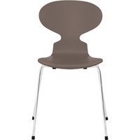 Fritz Hansen Ant Stoel - gelakt - deep clay - verchroomd