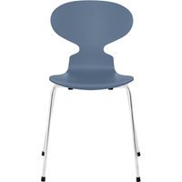 Fritz Hansen Ant Stoel - gelakt - dusk blue - verchroomd