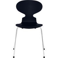 Fritz Hansen Ant Stoel - gelakt - midnightblue - verchroomd
