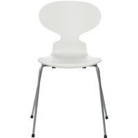 Fritz Hansen Ant Stoel - gelakt - wit - zilvergrijs