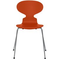 Fritz Hansen Ant Stoel - gelakt - paradise orange - zilvergrijs