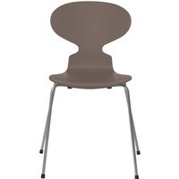 Fritz Hansen Ant Stoel - gelakt - deep clay - zilvergrijs