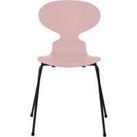 Fritz Hansen Ant Stoel - gelakt - pale rose - zwart
