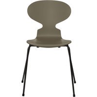 Fritz Hansen Ant Stoel - gelakt - olive green - zwart