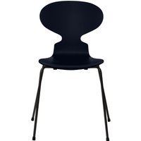 Fritz Hansen Ant Stoel - gelakt - midnightblue - zwart
