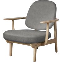 Fritz Hansen Fred Loungefauteuil - JH97 - beige - eiken helder gelakt