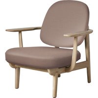 Fritz Hansen Fred Loungefauteuil - JH97 - licht rood uni - eiken helder gelakt