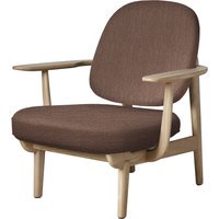 Fritz Hansen Fred Loungefauteuil - JH97 - beige/oranje - eiken helder gelakt