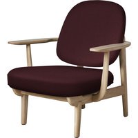 Fritz Hansen Fred Loungefauteuil - JH97 - rood - eiken helder gelakt