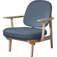 Fritz Hansen Fred Loungefauteuil - JH97 - lichtblauw - eiken helder gelakt