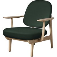 Fritz Hansen Fred Loungefauteuil - JH97 - donkergroen uni - eiken helder gelakt