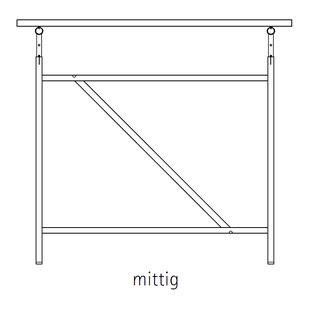 Richard Lampert Tafel Eiermann 1 - melamine wit/eiken rand - 110 x 66 cm - wit - middelste stut - 140 x 80 cm