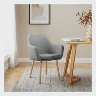 Artistiq Eetkamerstoel 'Jua' Stof, kleur Lichtgrijs