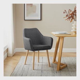 Artistiq Eetkamerstoel 'Jua' Stof, kleur Donkergrijs