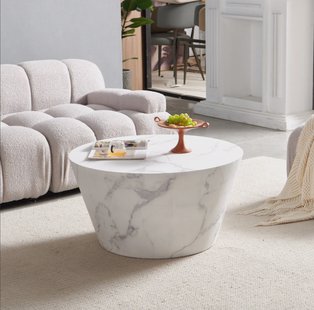 Artistiq Ronde Salontafel 'Tylicia' Marmerlook, 80cm