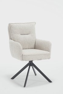 Artistiq Draaibare Eetkamerstoel 'Destinie' Structuurstof, kleur Beige