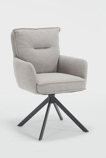 Artistiq Draaibare Eetkamerstoel 'Destinie' Structuurstof, kleur Grijs