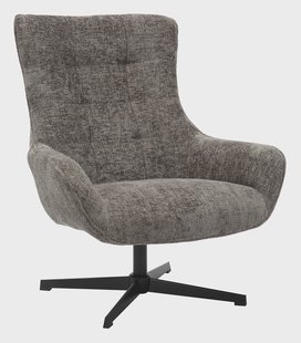 Artistiq Draaifauteuil 'Erskine' Chenille, kleur Donkergrijs